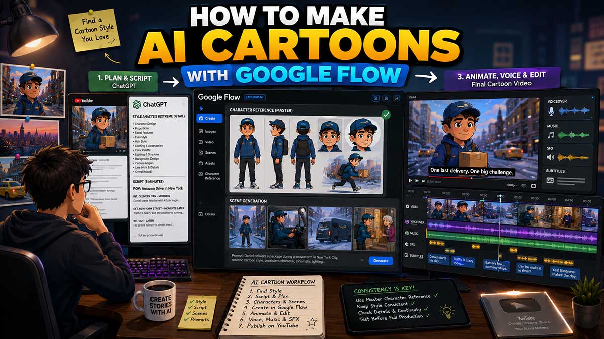 how-to-make-AI-cartoons-with-google-flow