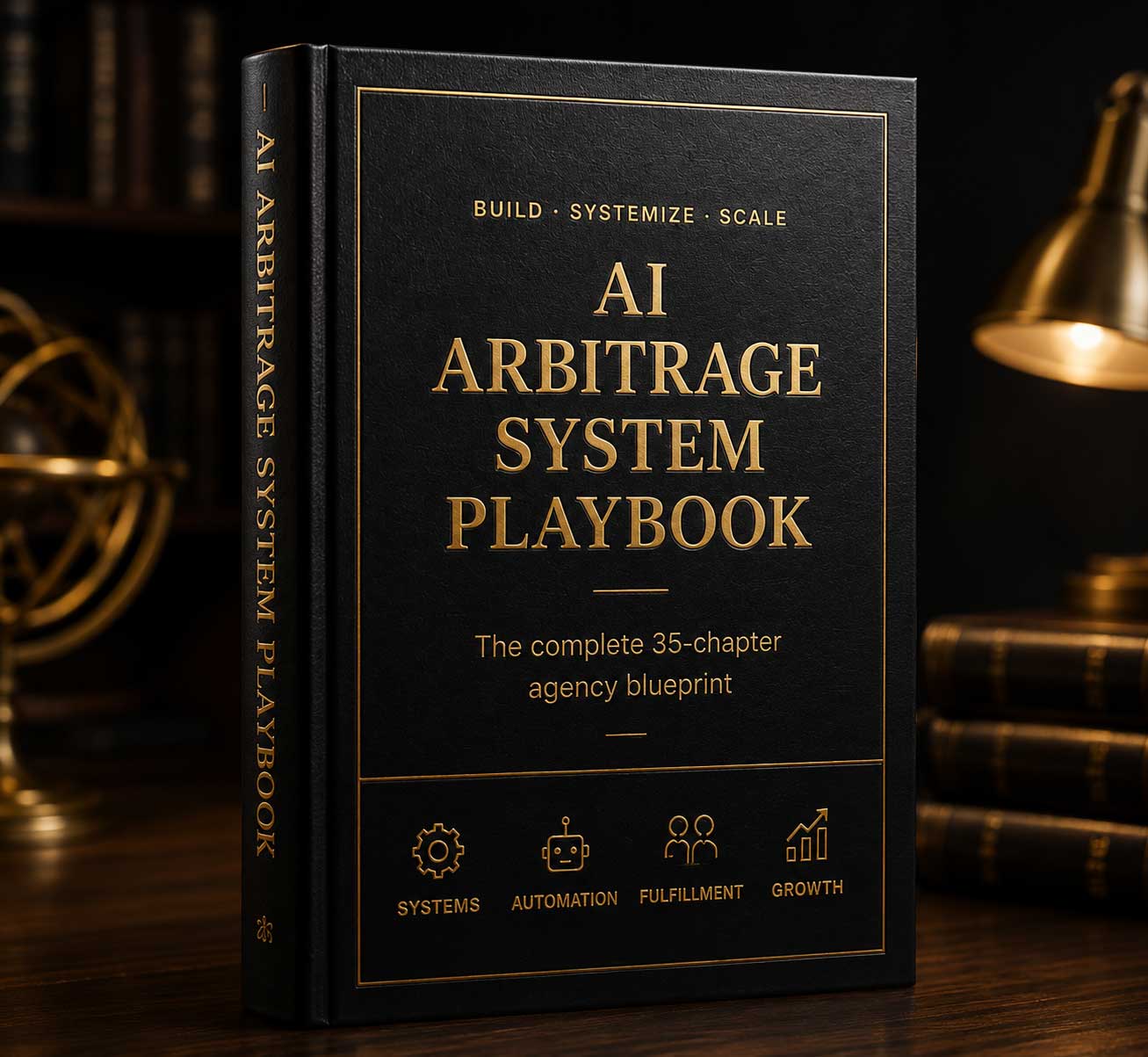 AI Arbitrage System Playbook premium book mockup