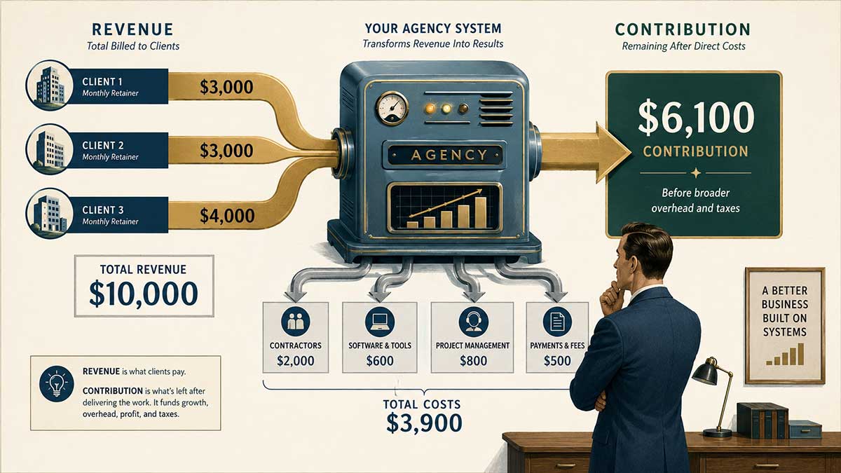 Revenue to contribution agency economics