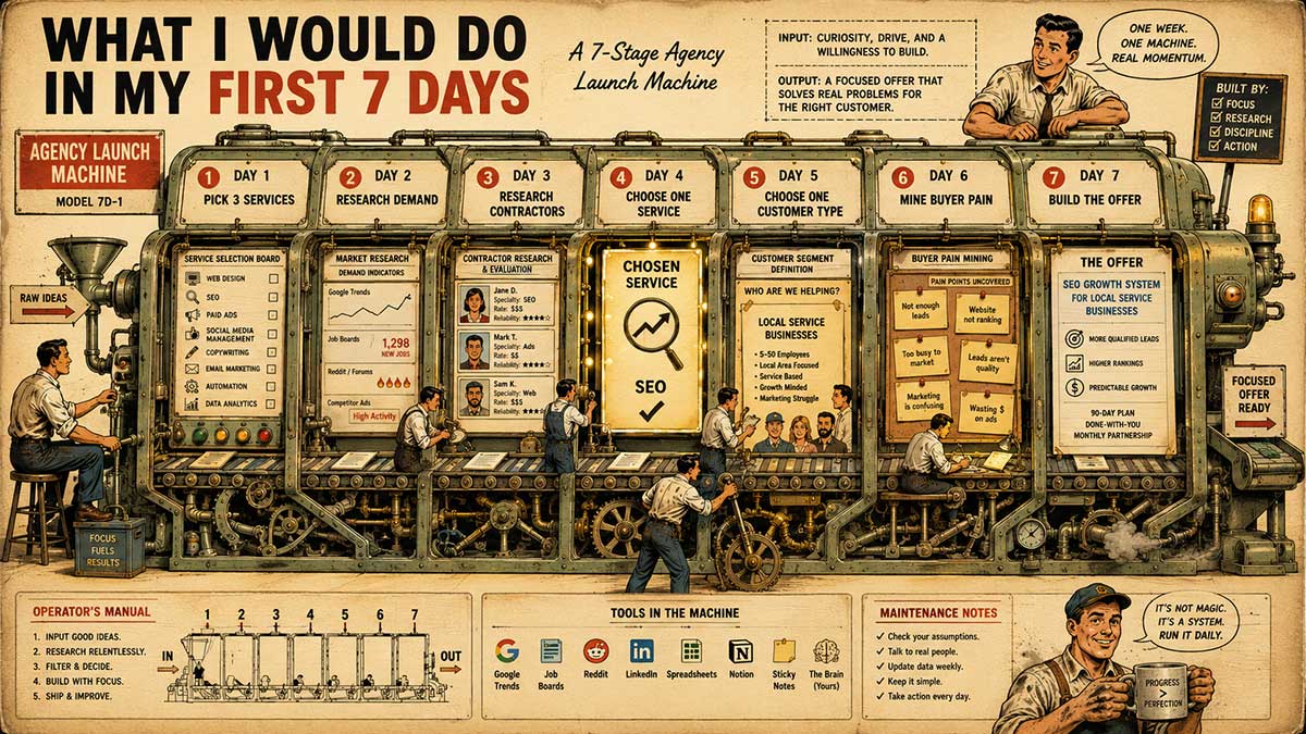 Seven-day AI agency launch plan