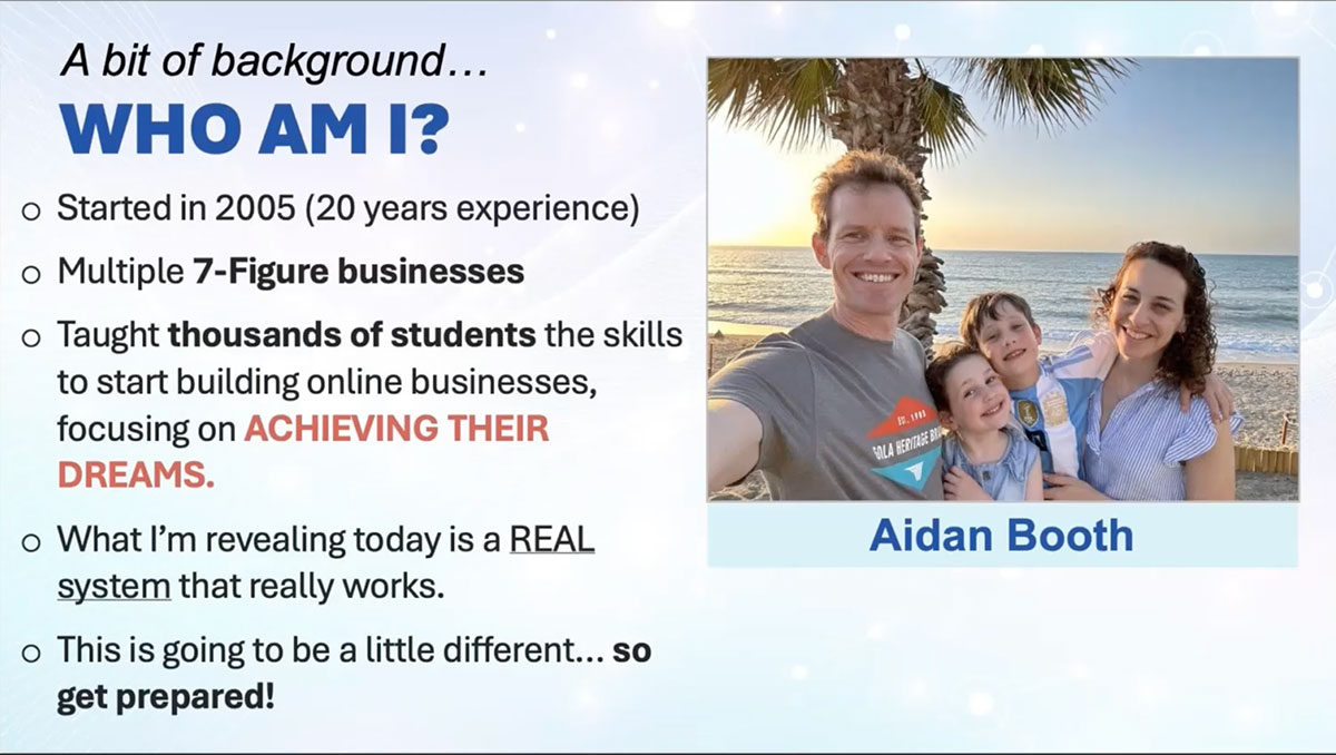 Who is Aidan Booth